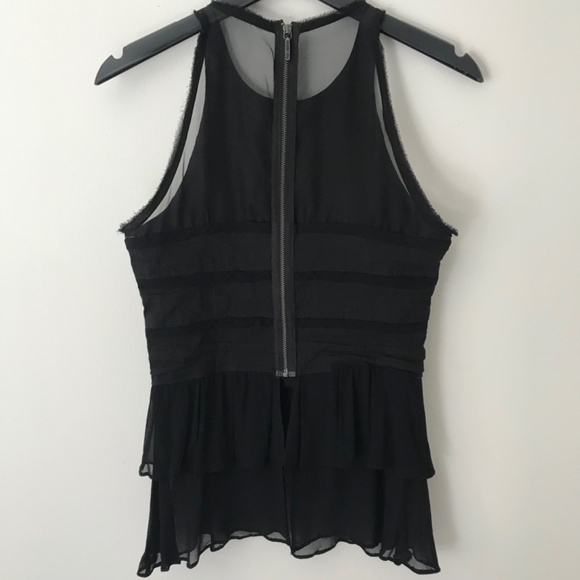 Nicole Miller Artelier Silk Zipper Back Blouse - Picture 6 of 12